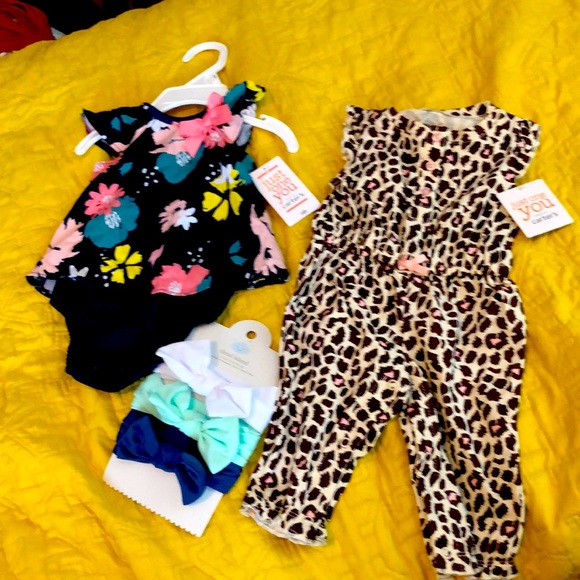 Carter's Other - NWT newborn girl summer and spring clothing plus matching headbands